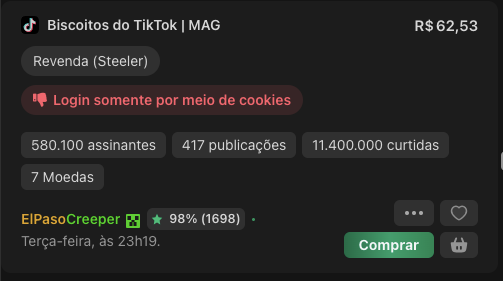 Valores de venda