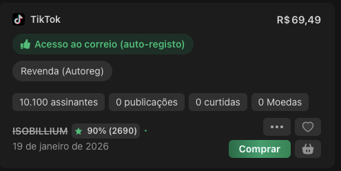 Perfis anunciados